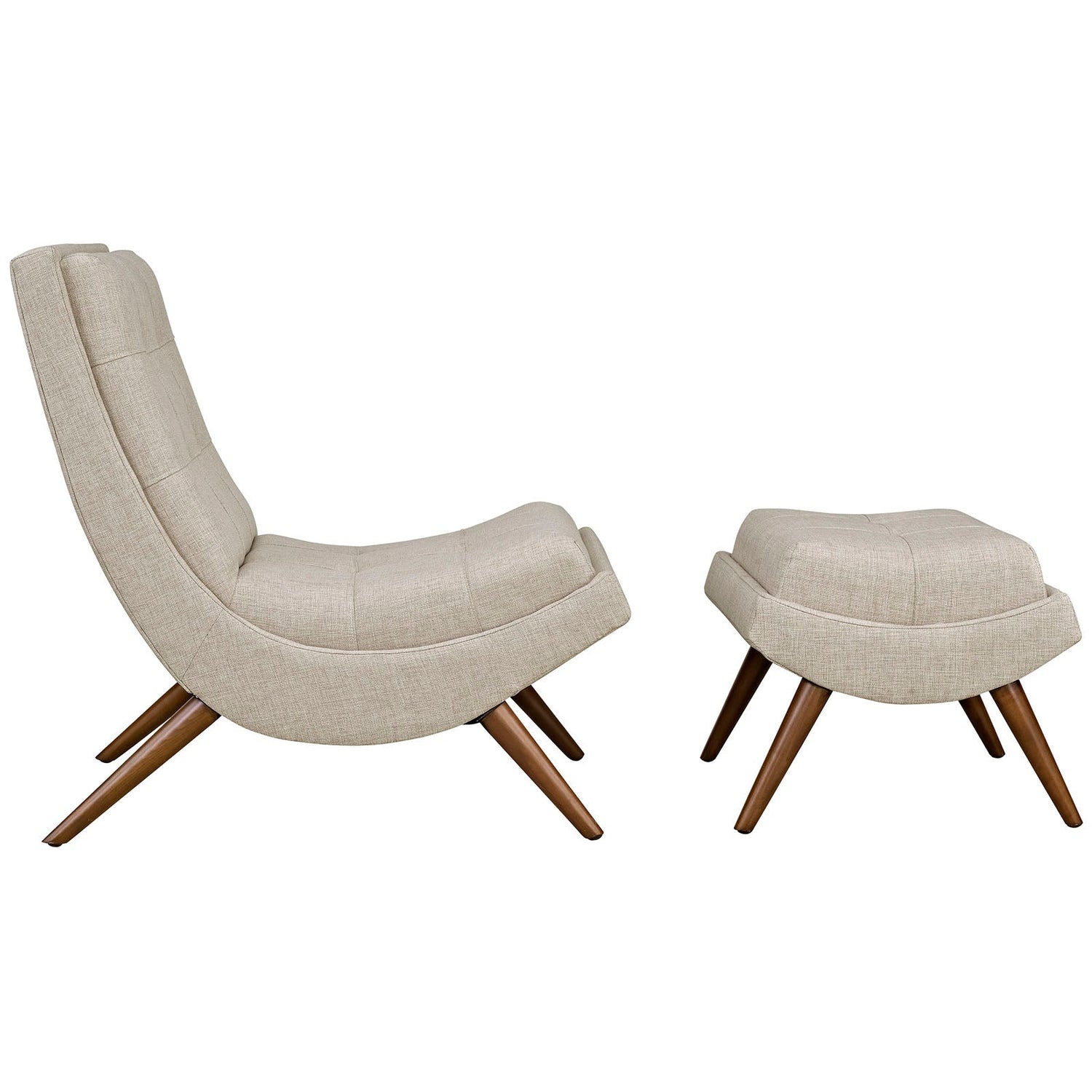 Ramp Upholstered Fabric Lounge Chair Set by Modway