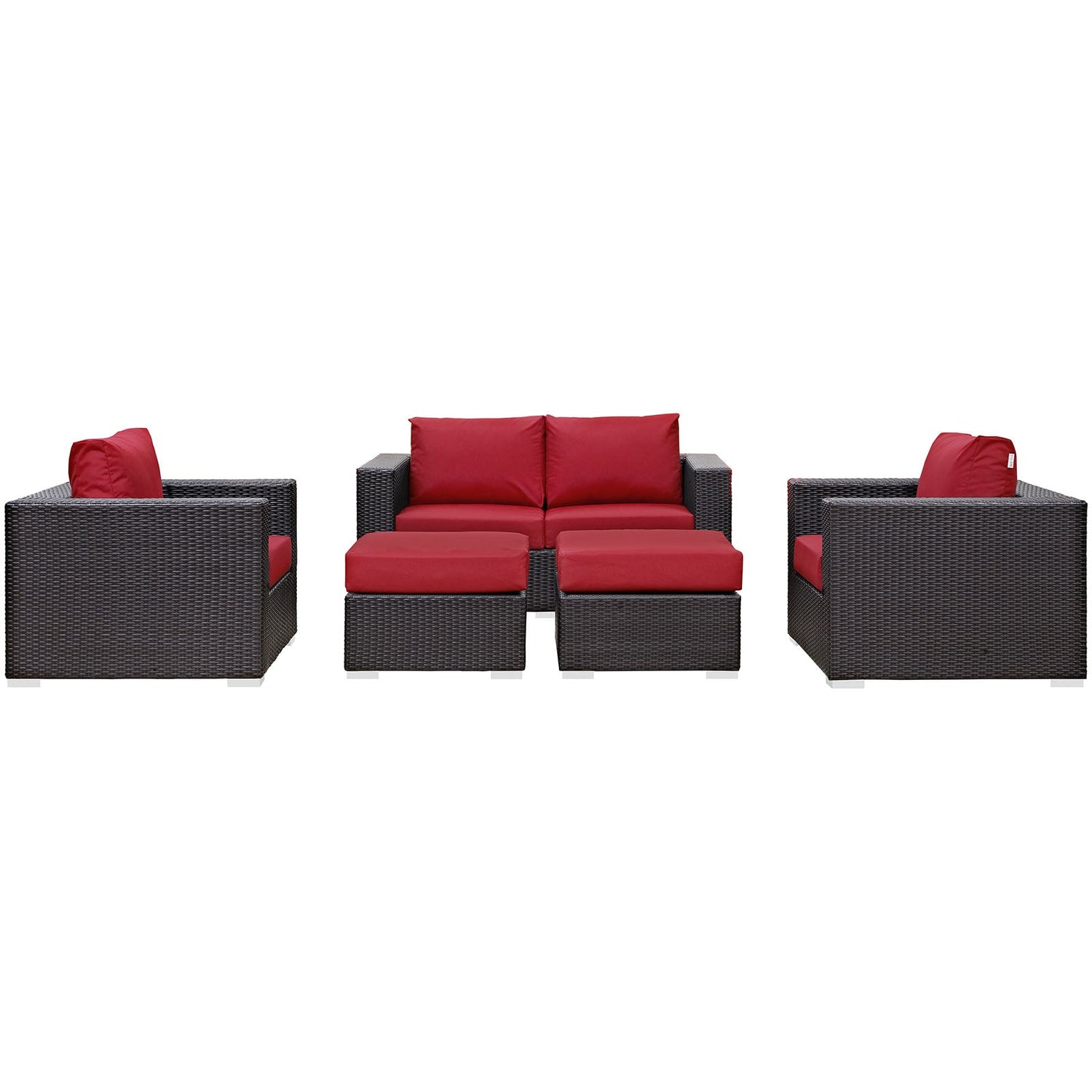 Convene 5 Piece Outdoor Patio Sofa Set by Modway