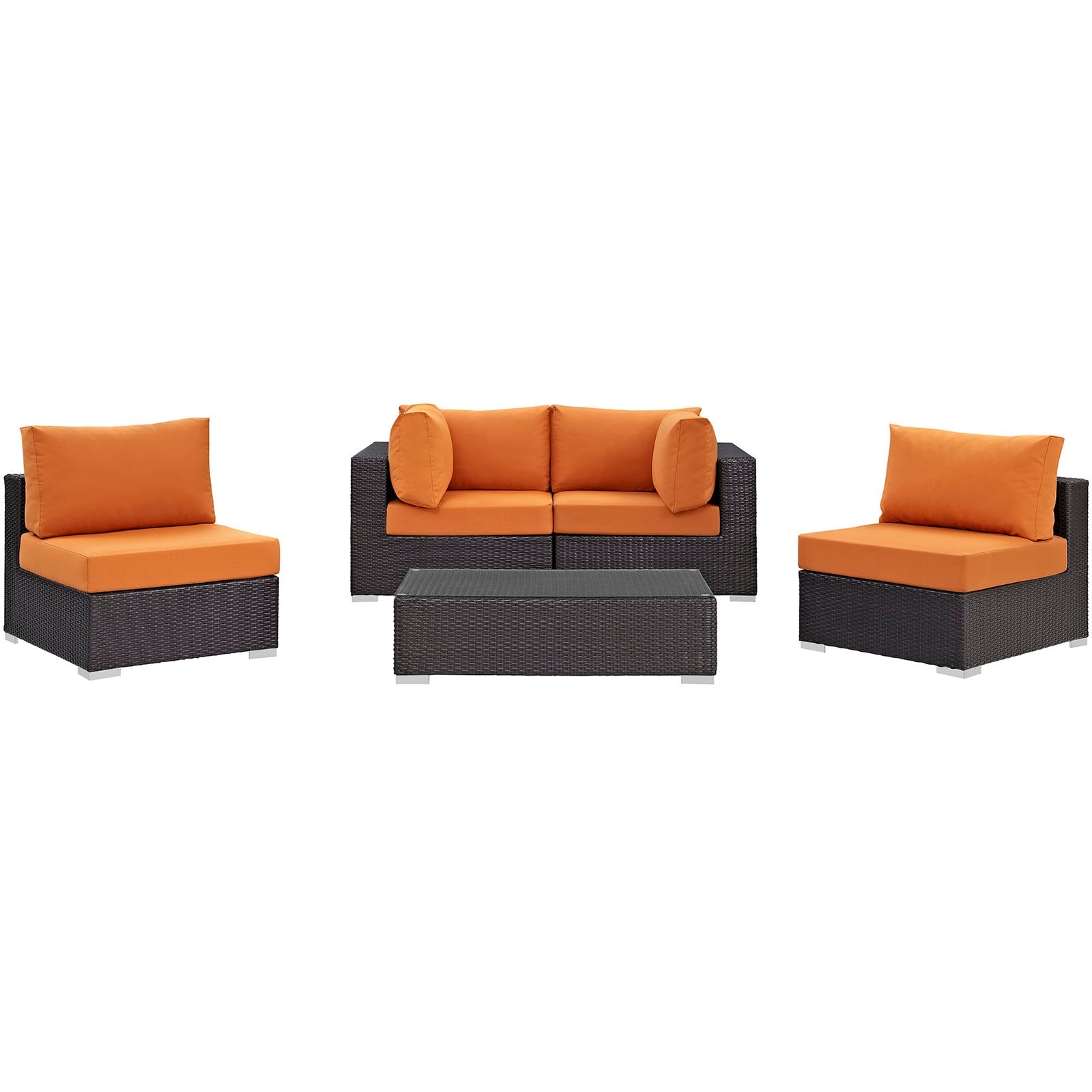 Convene 5 Piece Outdoor Patio Sectional Set by Modway