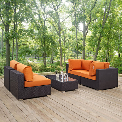 Convene 5 Piece Outdoor Patio Sectional Set by Modway