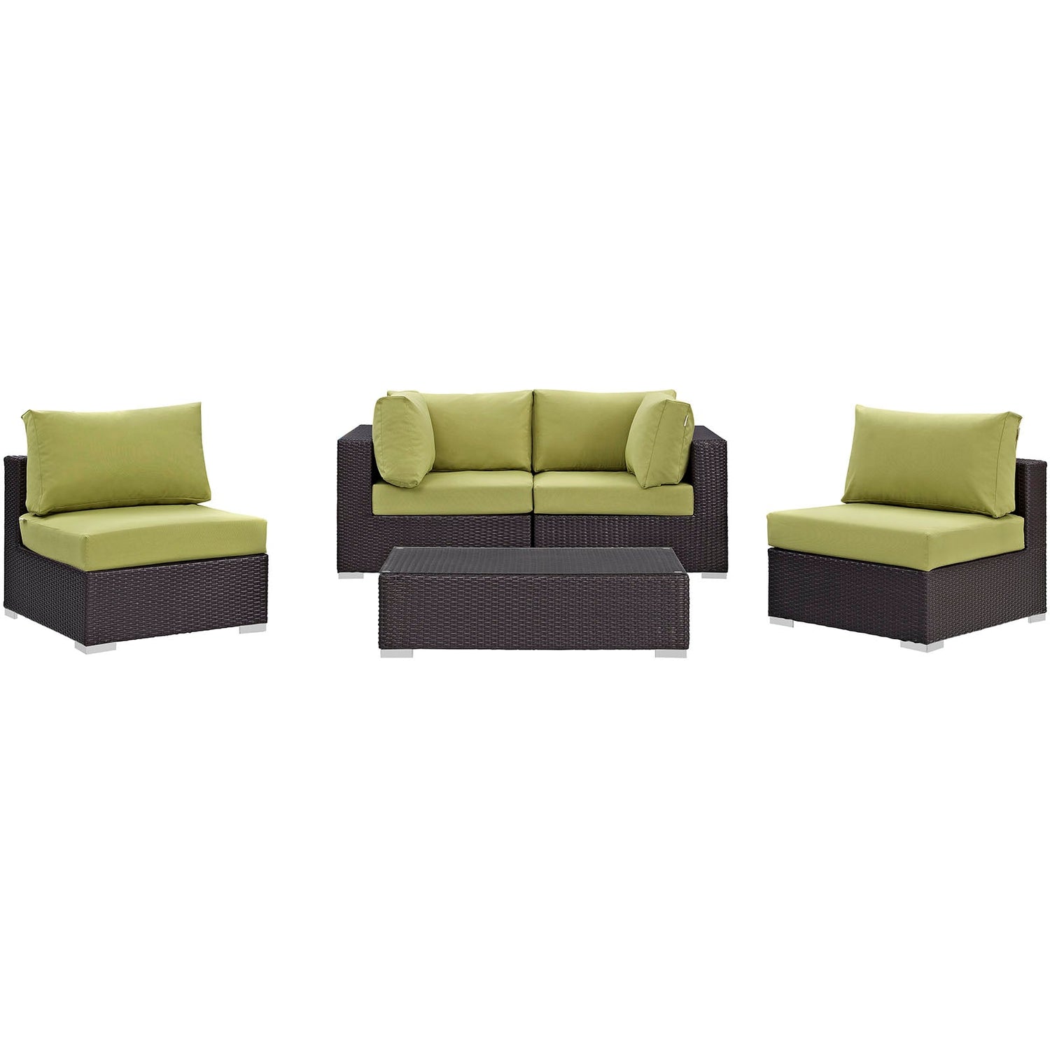 Convene 5 Piece Outdoor Patio Sectional Set by Modway