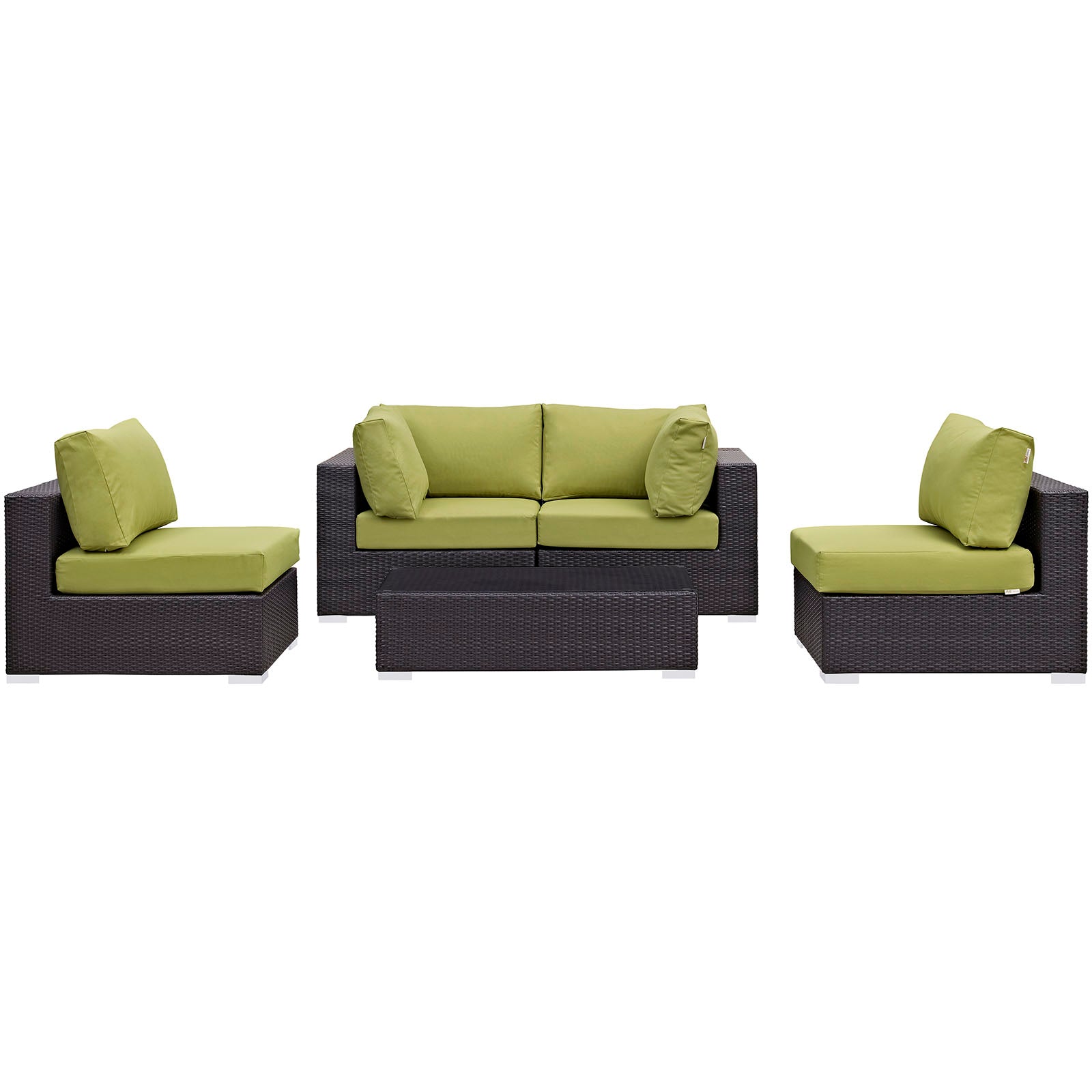 Convene 5 Piece Outdoor Patio Sectional Set by Modway