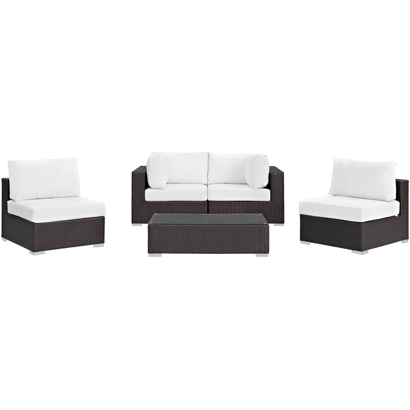 Convene 5 Piece Outdoor Patio Sectional Set by Modway