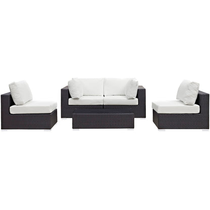 Convene 5 Piece Outdoor Patio Sectional Set by Modway