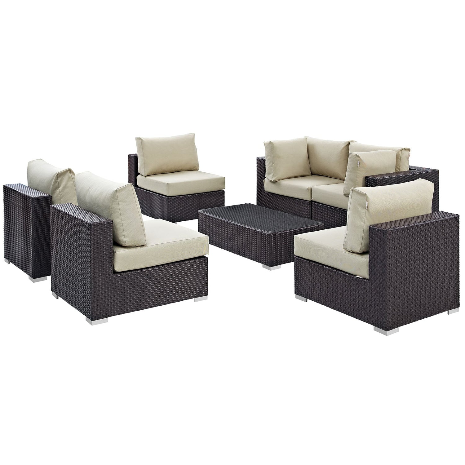 Convene 7 Piece Outdoor Patio Sectional Set by Modway