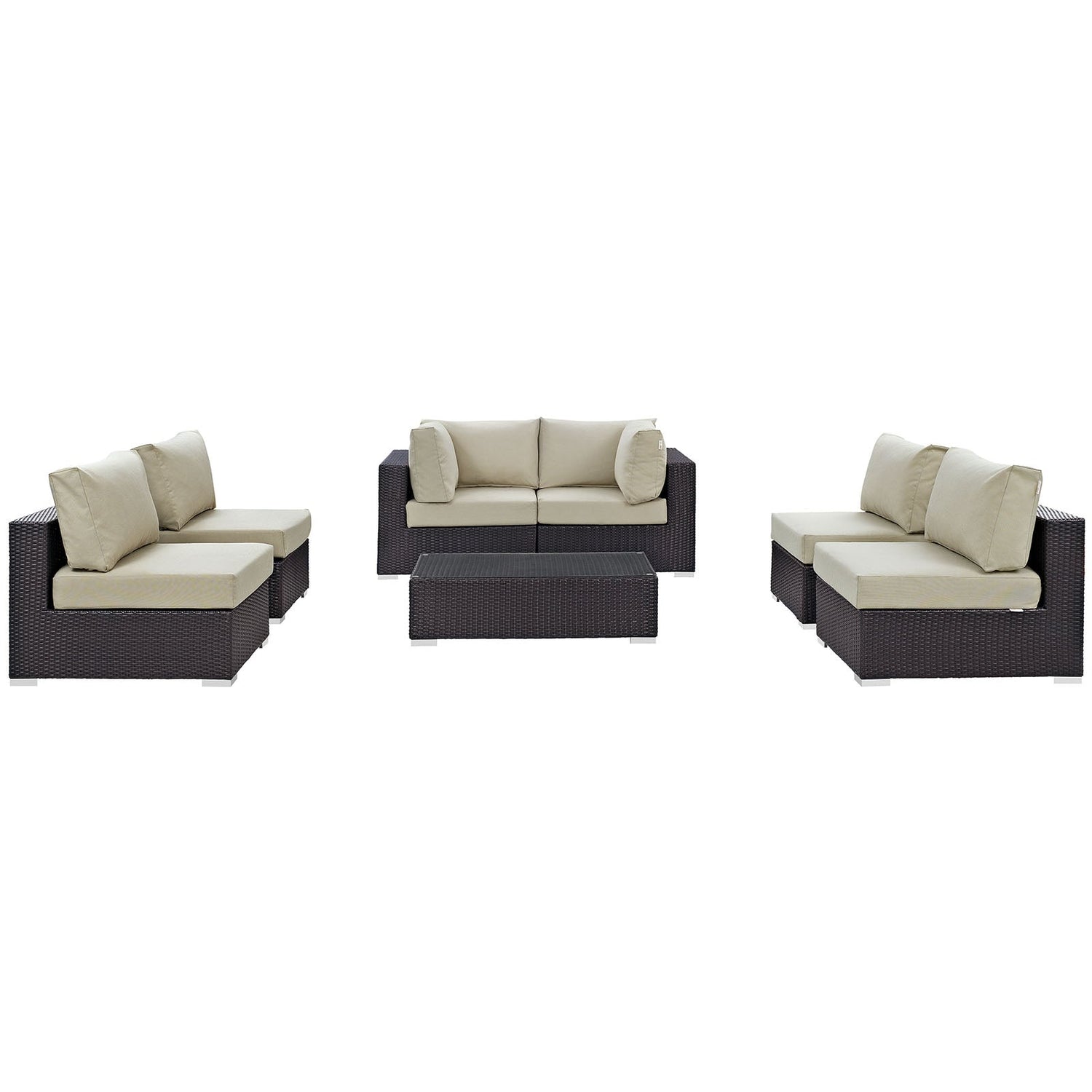 Convene 7 Piece Outdoor Patio Sectional Set by Modway