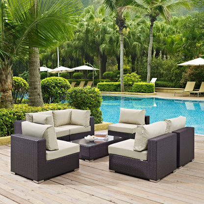 Convene 7 Piece Outdoor Patio Sectional Set by Modway