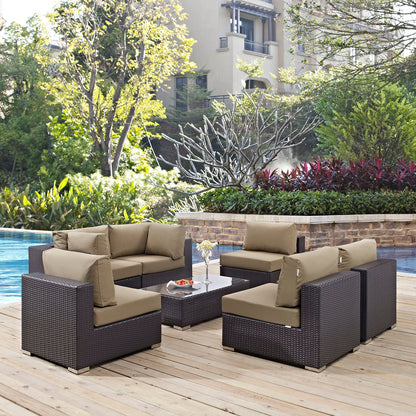 Convene 7 Piece Outdoor Patio Sectional Set by Modway