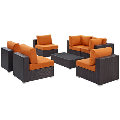 Convene 7 Piece Outdoor Patio Sectional Set by Modway