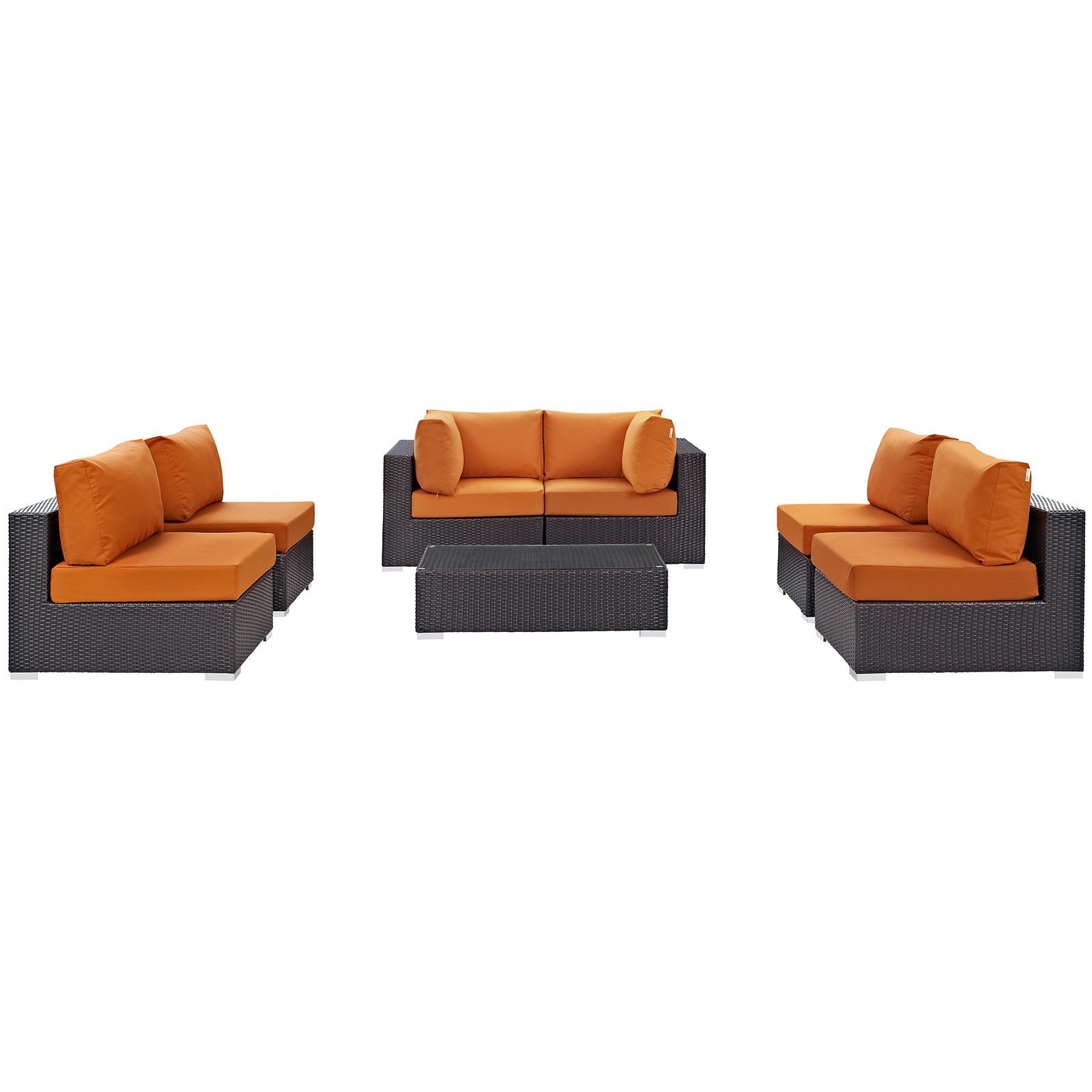 Convene 7 Piece Outdoor Patio Sectional Set by Modway