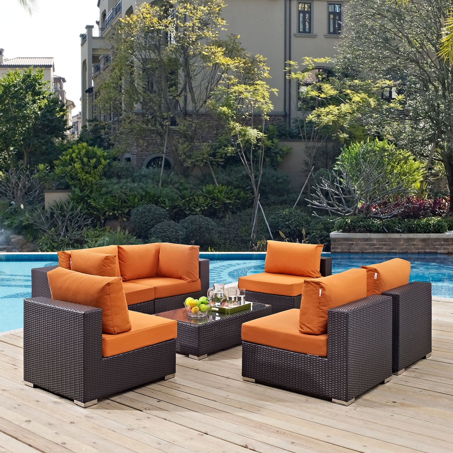 Convene 7 Piece Outdoor Patio Sectional Set by Modway