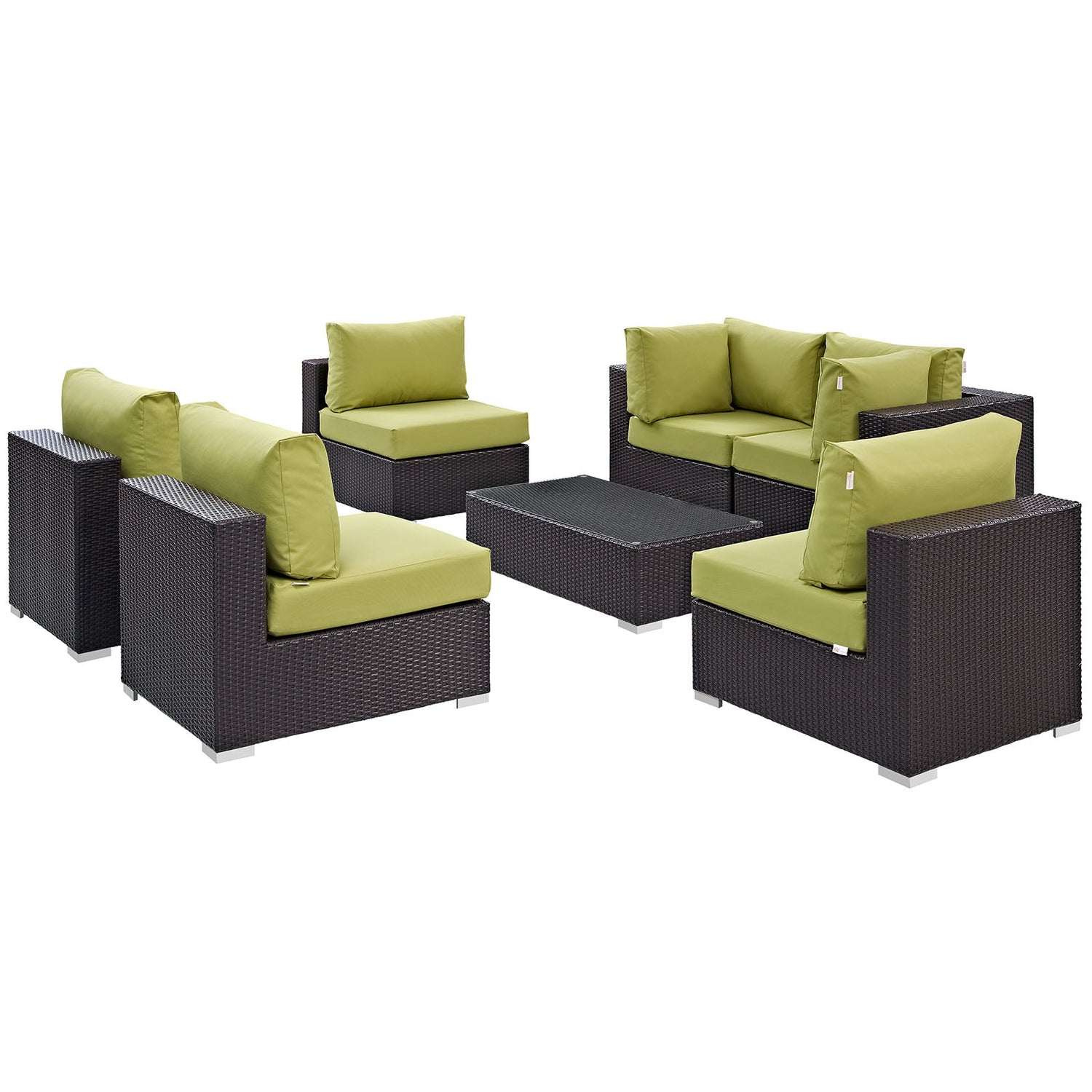 Convene 7 Piece Outdoor Patio Sectional Set by Modway