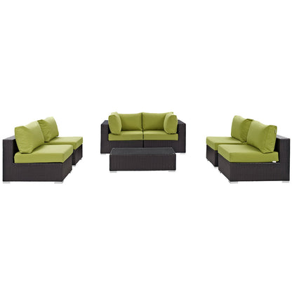 Convene 7 Piece Outdoor Patio Sectional Set by Modway