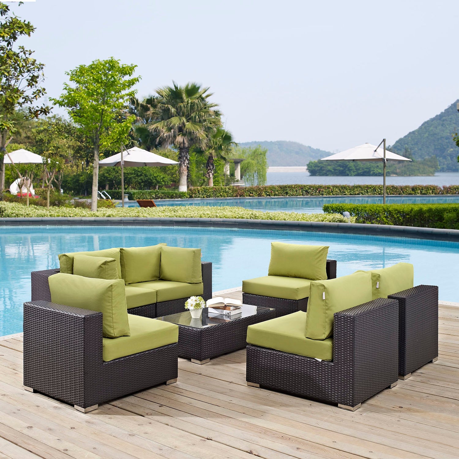 Convene 7 Piece Outdoor Patio Sectional Set by Modway