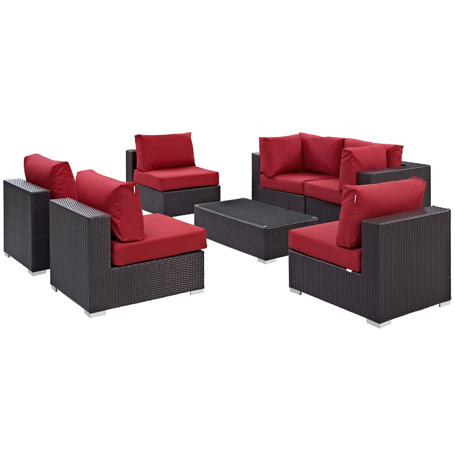 Convene 7 Piece Outdoor Patio Sectional Set by Modway