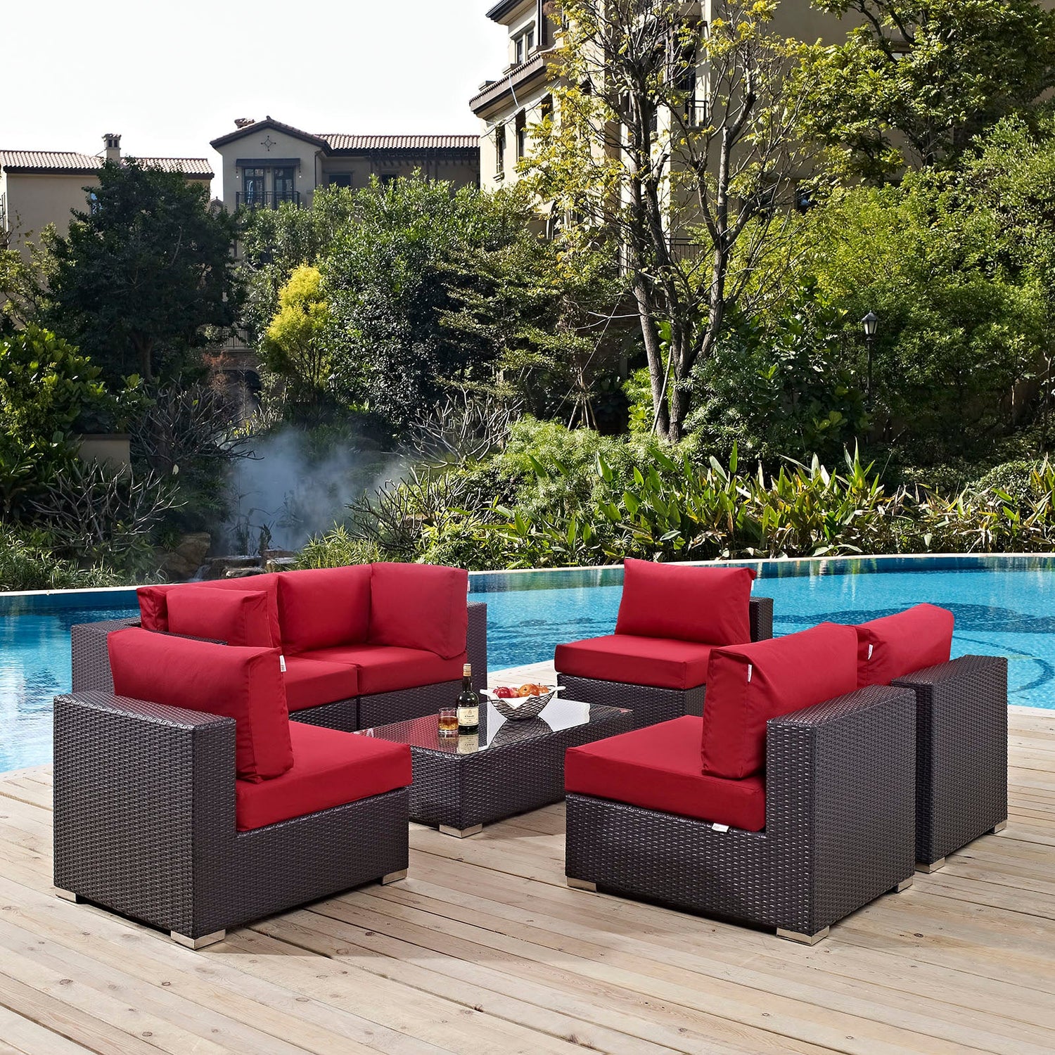 Convene 7 Piece Outdoor Patio Sectional Set by Modway