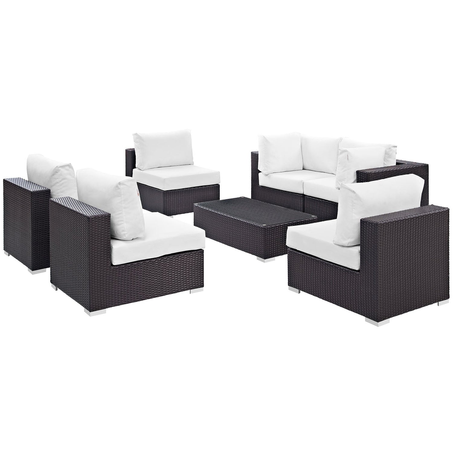 Convene 7 Piece Outdoor Patio Sectional Set by Modway