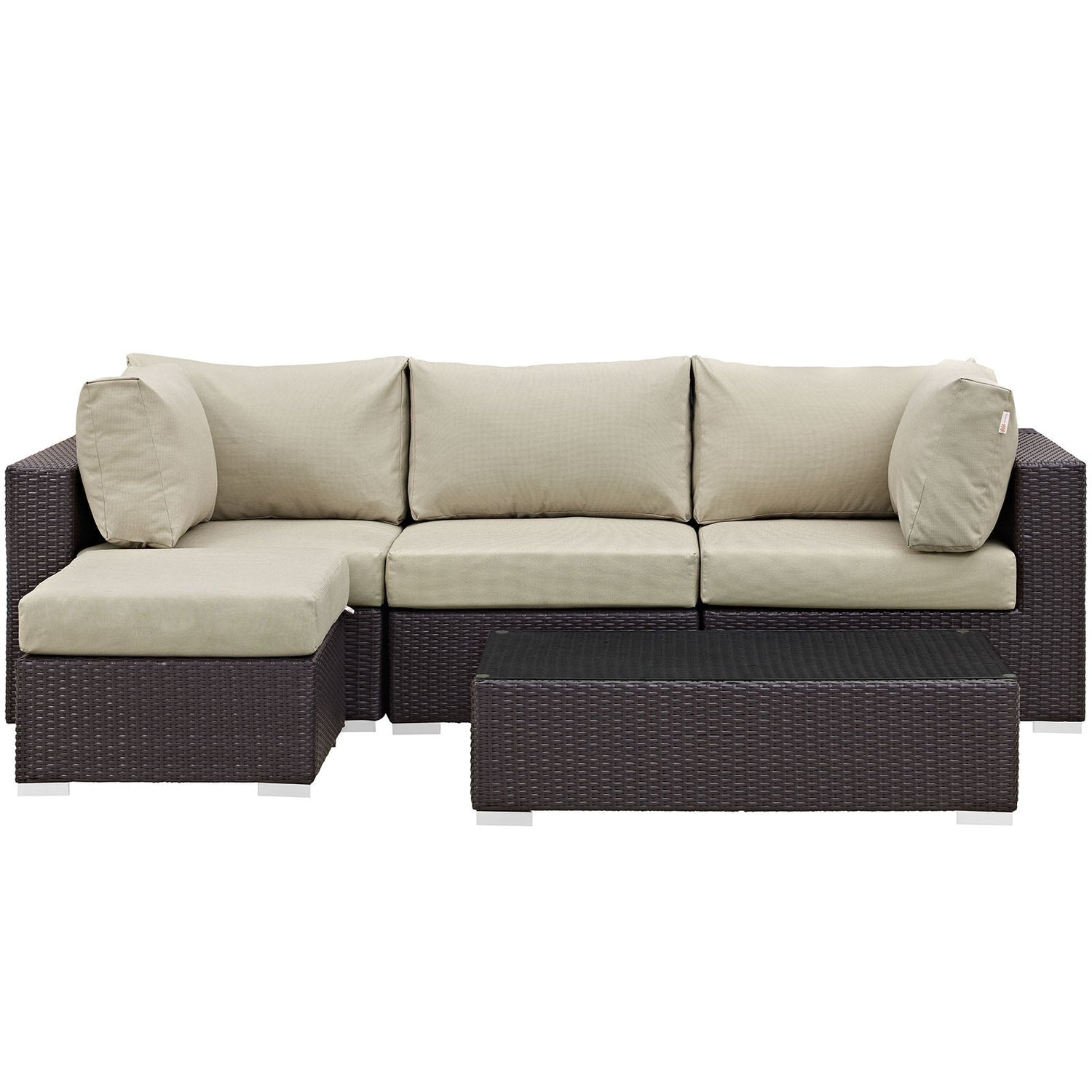 Convene 5 Piece Outdoor Patio Sectional Set by Modway