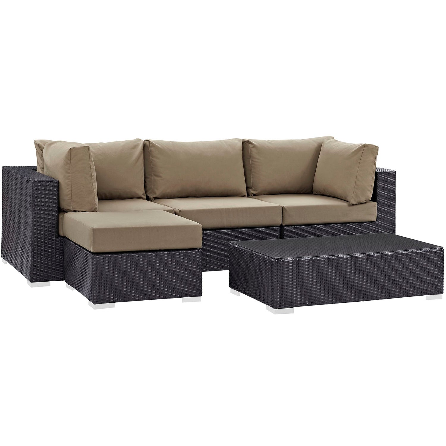 Convene 5 Piece Outdoor Patio Sectional Set by Modway