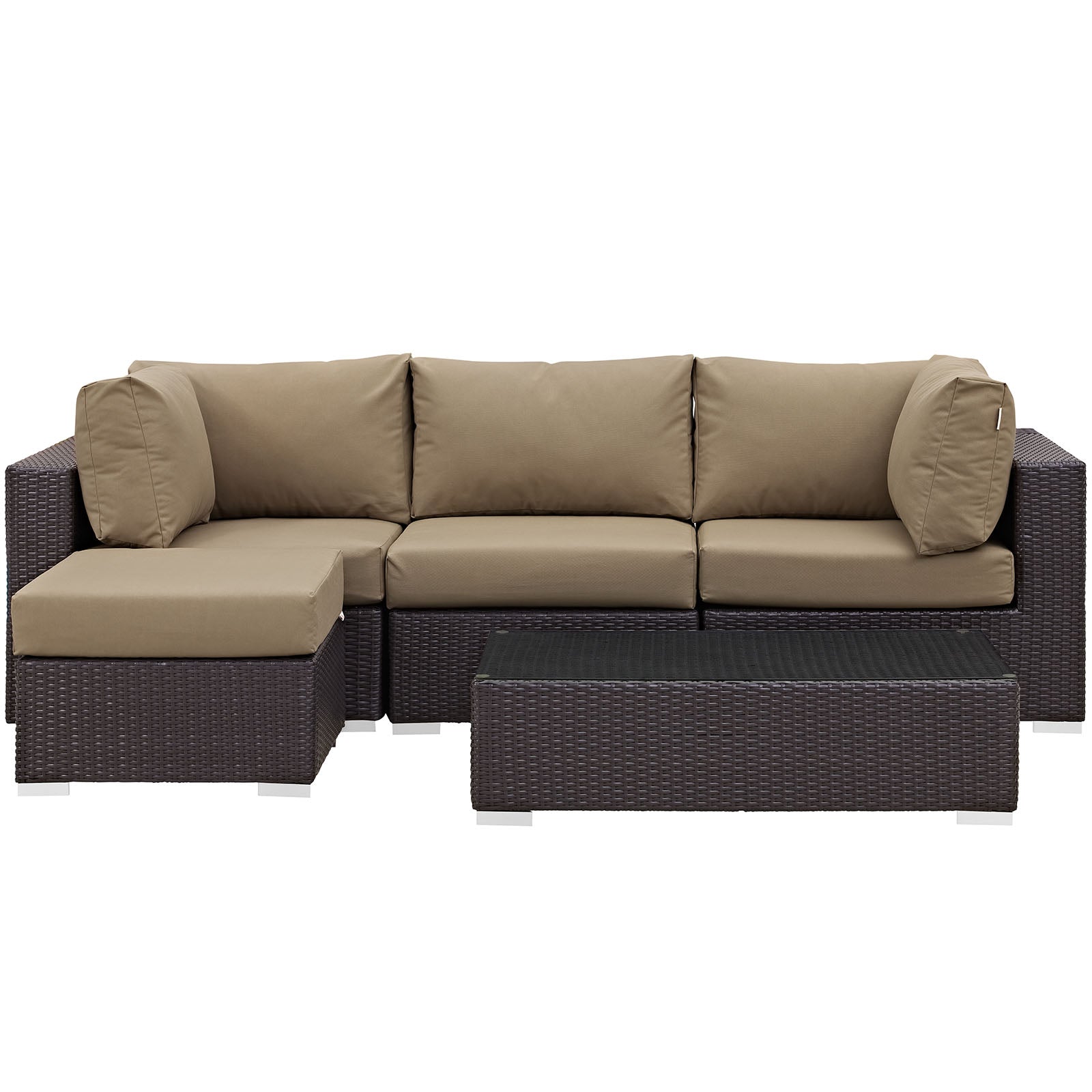 Convene 5 Piece Outdoor Patio Sectional Set by Modway