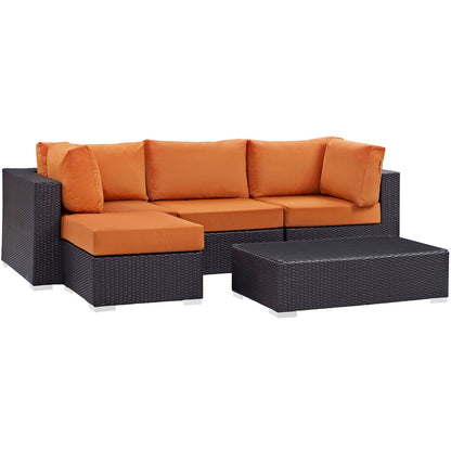 Convene 5 Piece Outdoor Patio Sectional Set by Modway