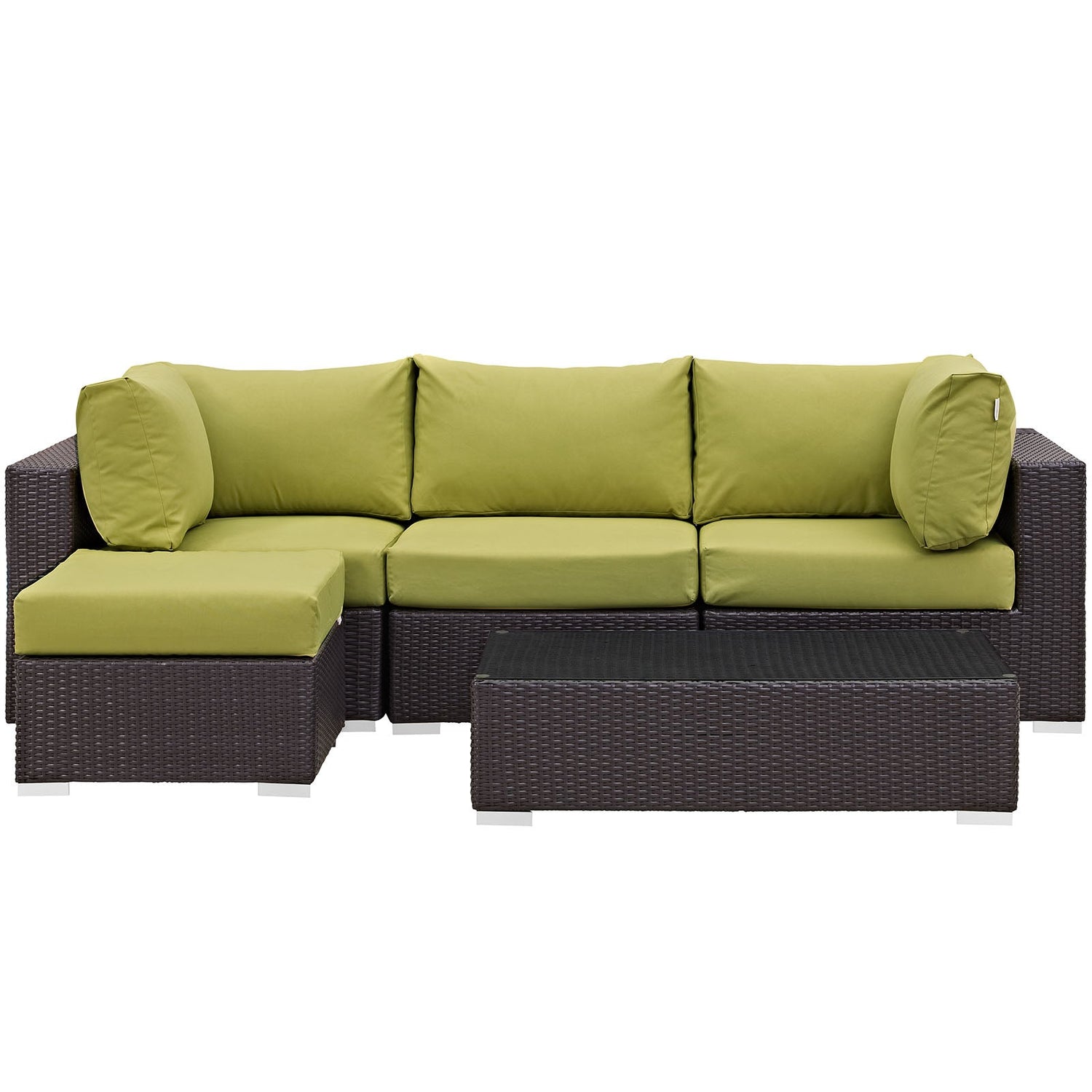 Convene 5 Piece Outdoor Patio Sectional Set by Modway