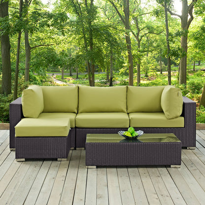 Convene 5 Piece Outdoor Patio Sectional Set by Modway