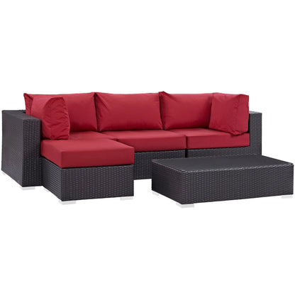 Convene 5 Piece Outdoor Patio Sectional Set by Modway