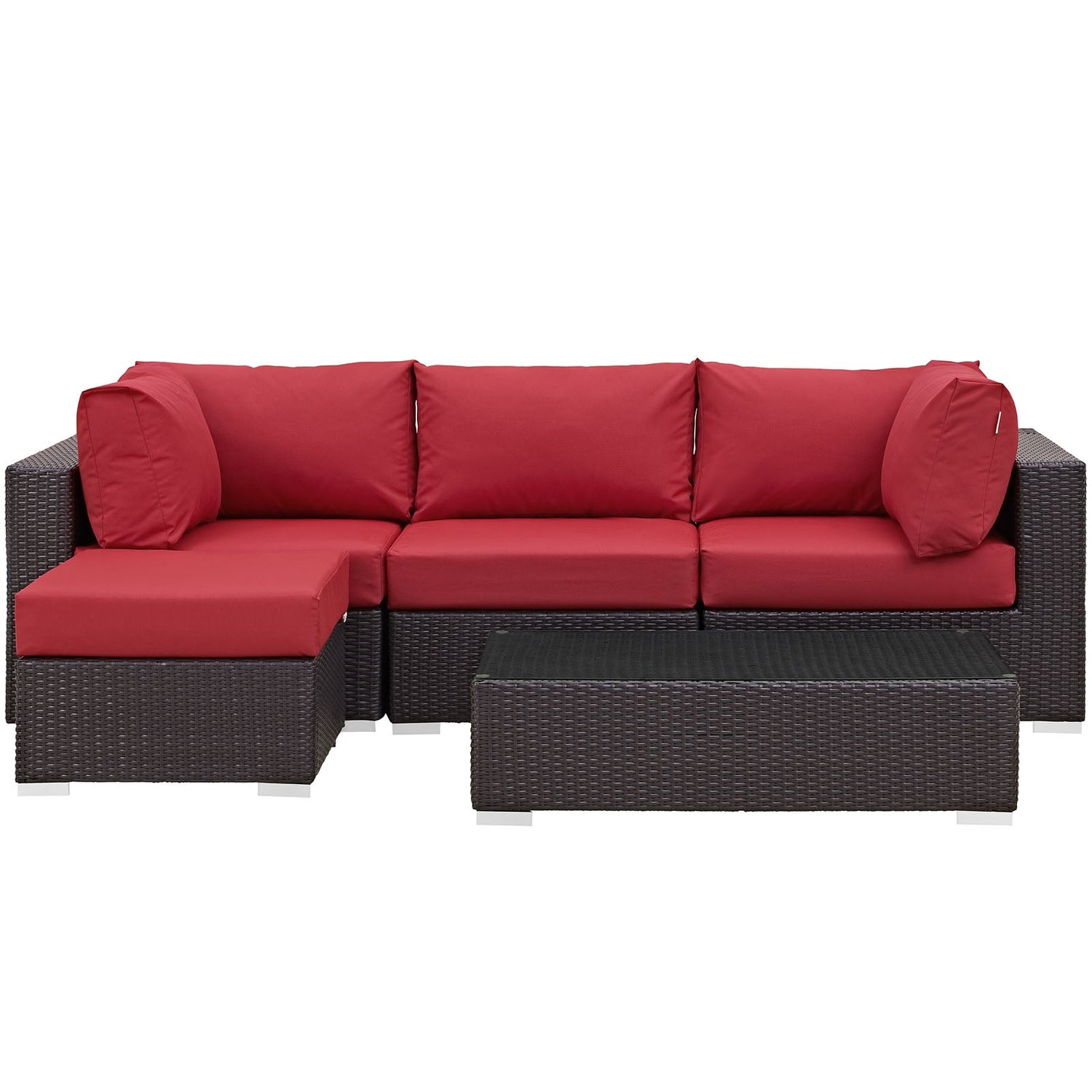 Convene 5 Piece Outdoor Patio Sectional Set by Modway