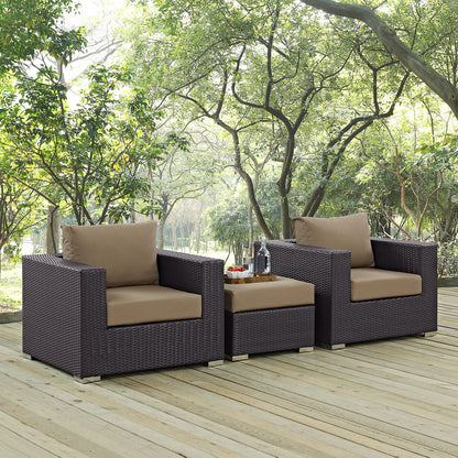 Convene 3 Piece Outdoor Patio Sofa Set by Modway