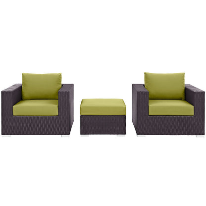 Convene 3 Piece Outdoor Patio Sofa Set by Modway