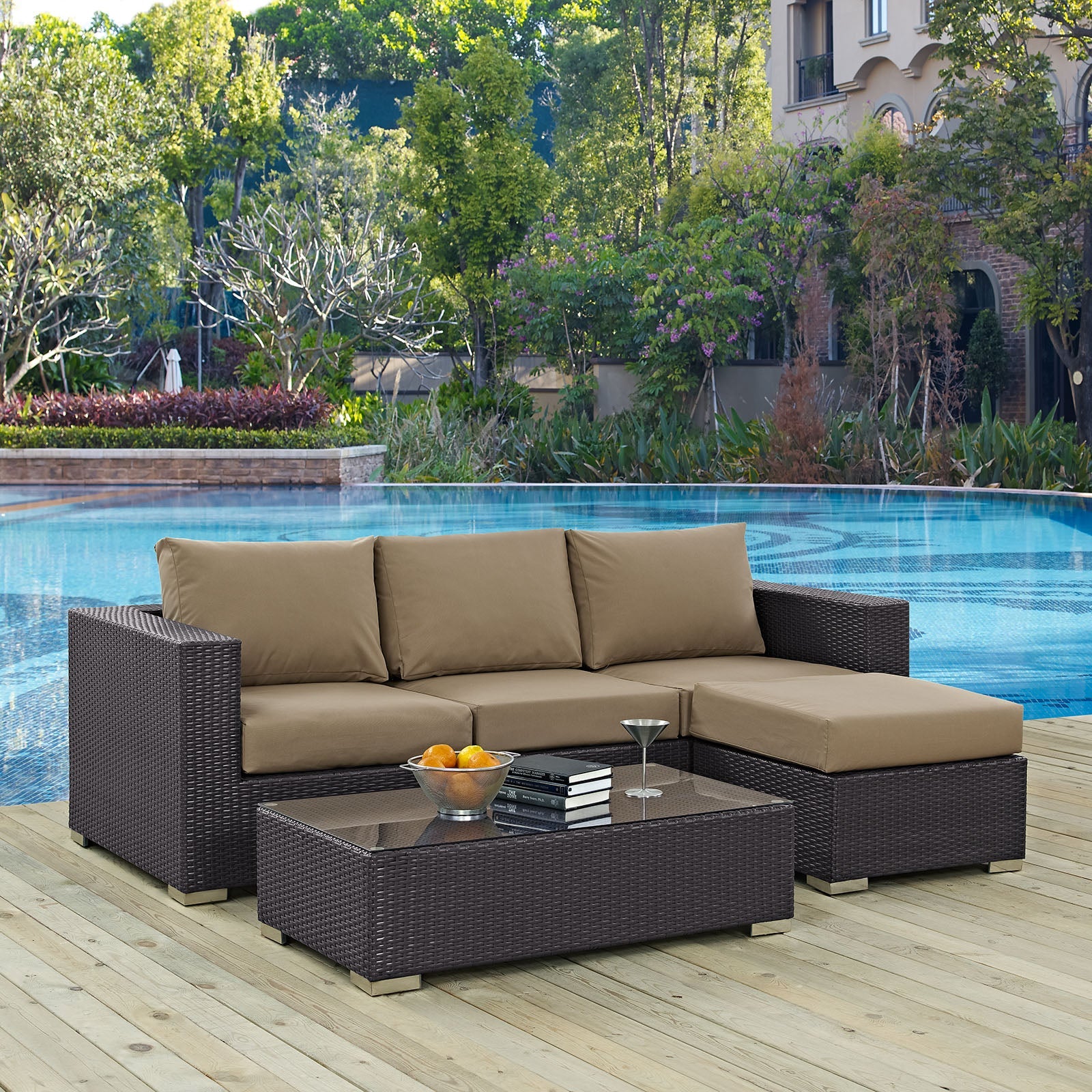 Convene 3 Piece Outdoor Patio Sofa Set by Modway