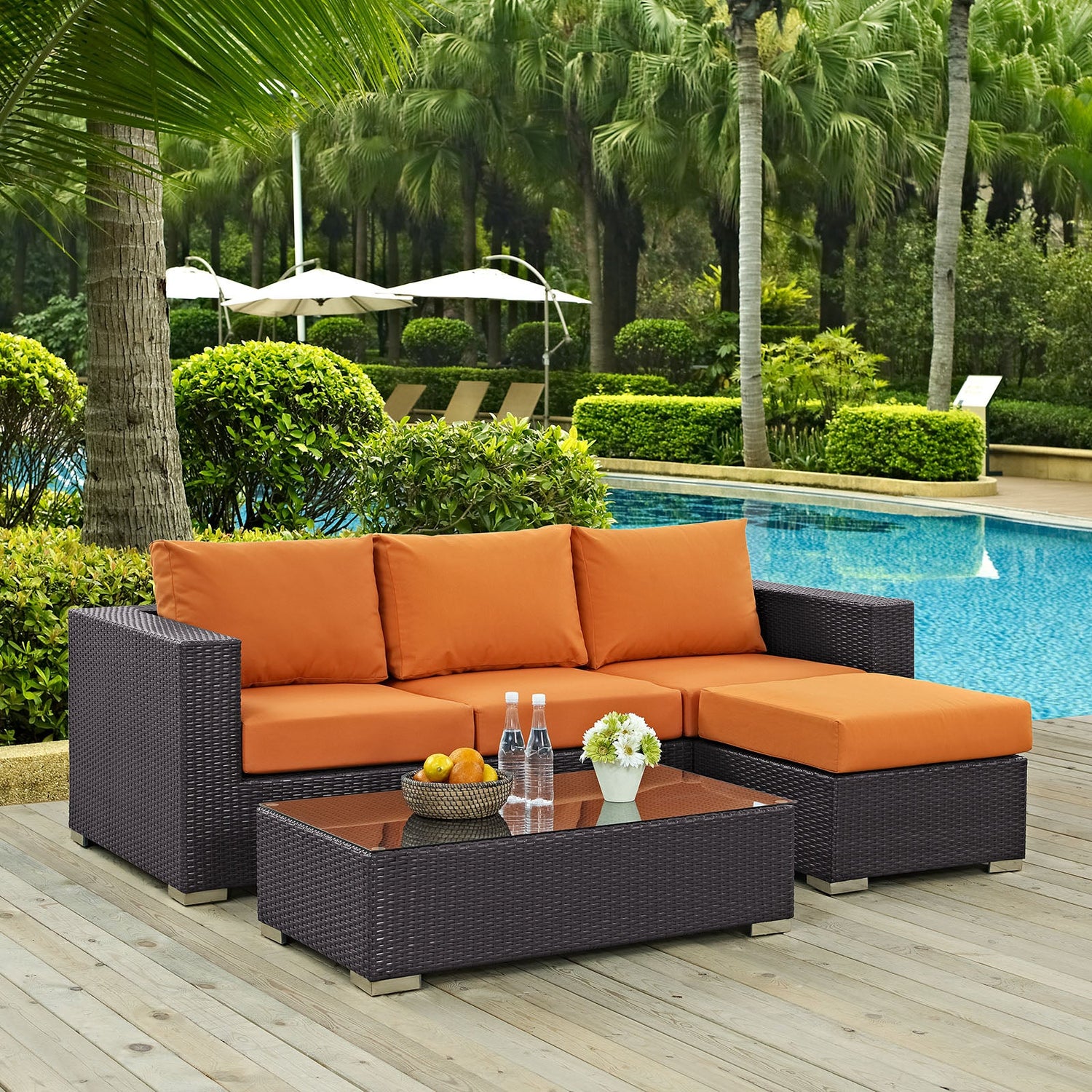 Convene 3 Piece Outdoor Patio Sofa Set by Modway