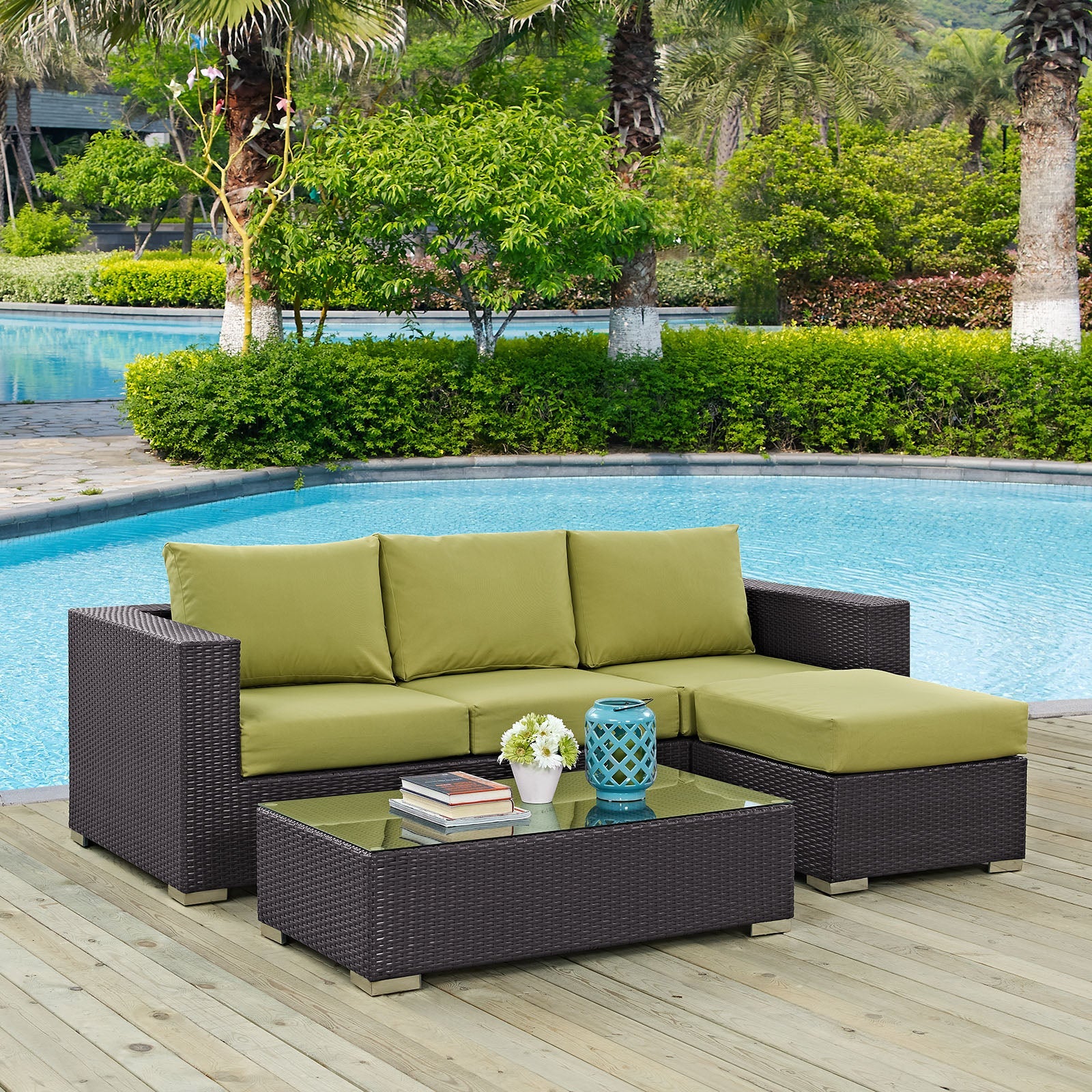 Convene 3 Piece Outdoor Patio Sofa Set by Modway