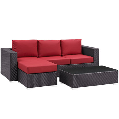 Convene 3 Piece Outdoor Patio Sofa Set by Modway