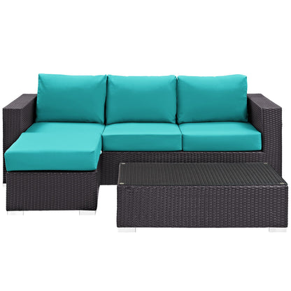 Convene 3 Piece Outdoor Patio Sofa Set by Modway