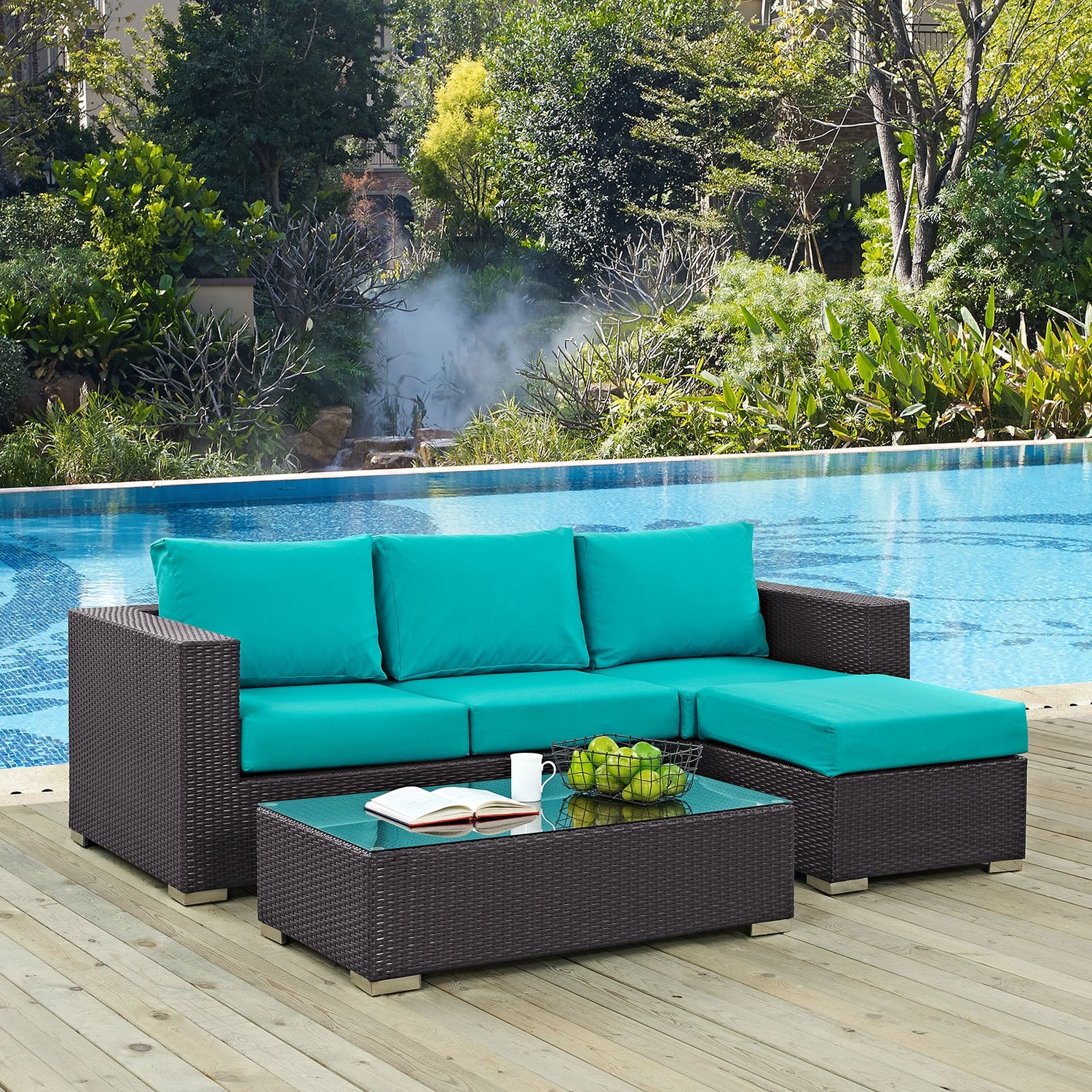 Convene 3 Piece Outdoor Patio Sofa Set by Modway