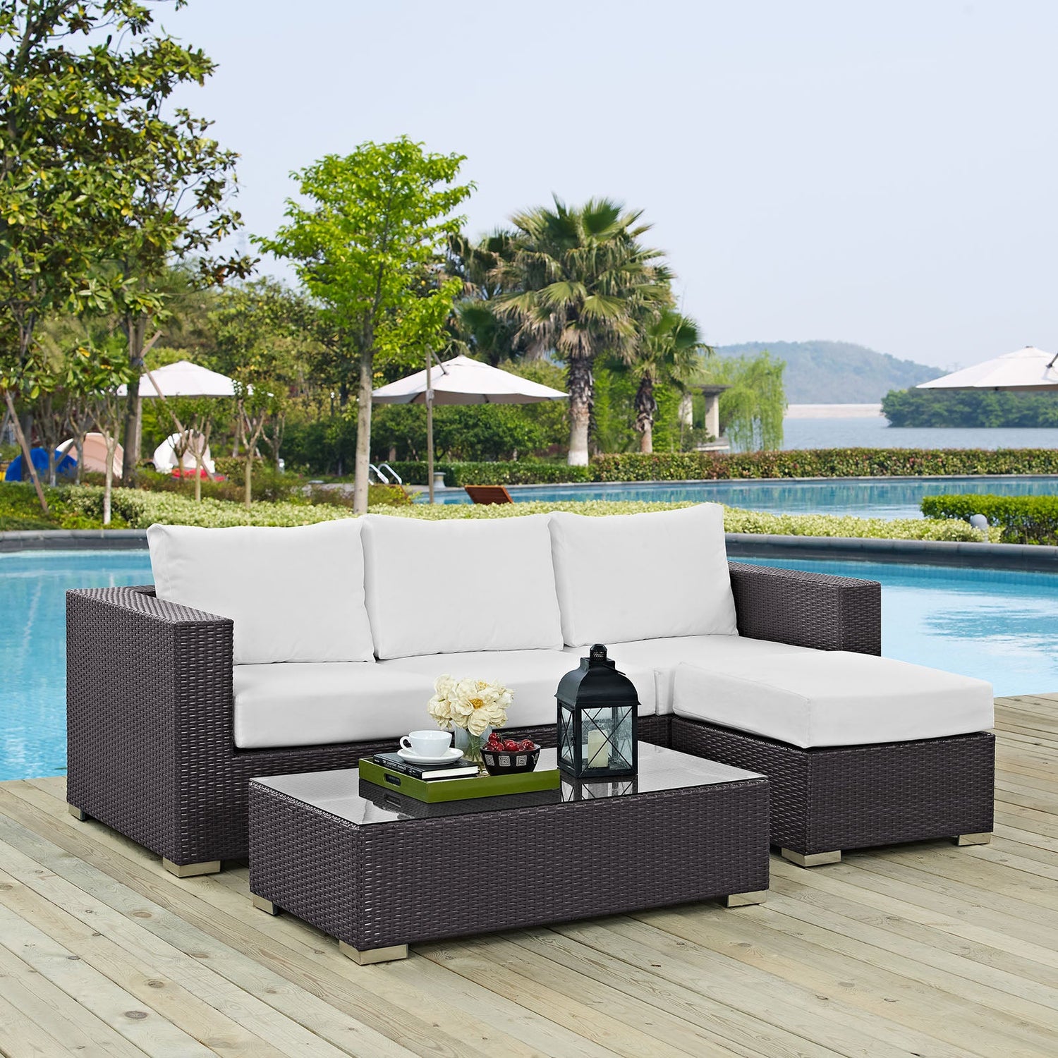 Convene 3 Piece Outdoor Patio Sofa Set by Modway