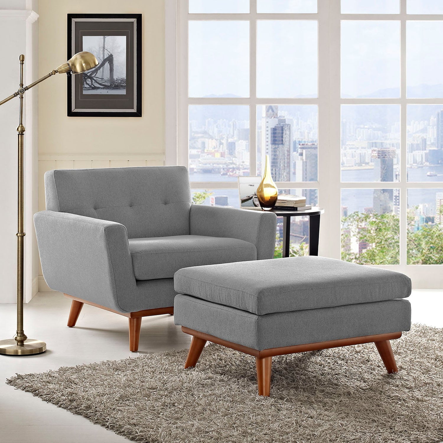 Engage 2 Piece Armchair and Ottoman By HouseBean