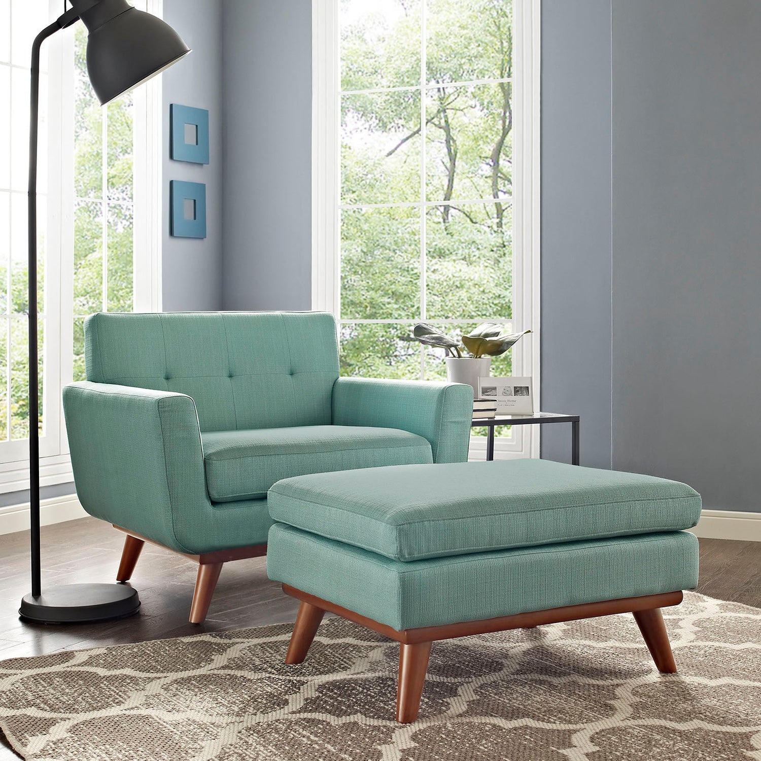 Engage 2 Piece Armchair and Ottoman By HouseBean