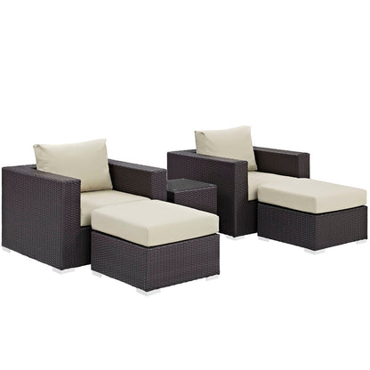 Convene 5 Piece Outdoor Patio Sectional Set by Modway