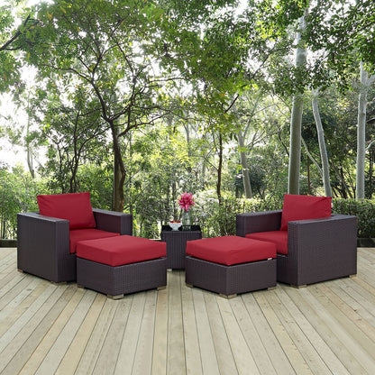 Convene 5 Piece Outdoor Patio Sectional Set by Modway