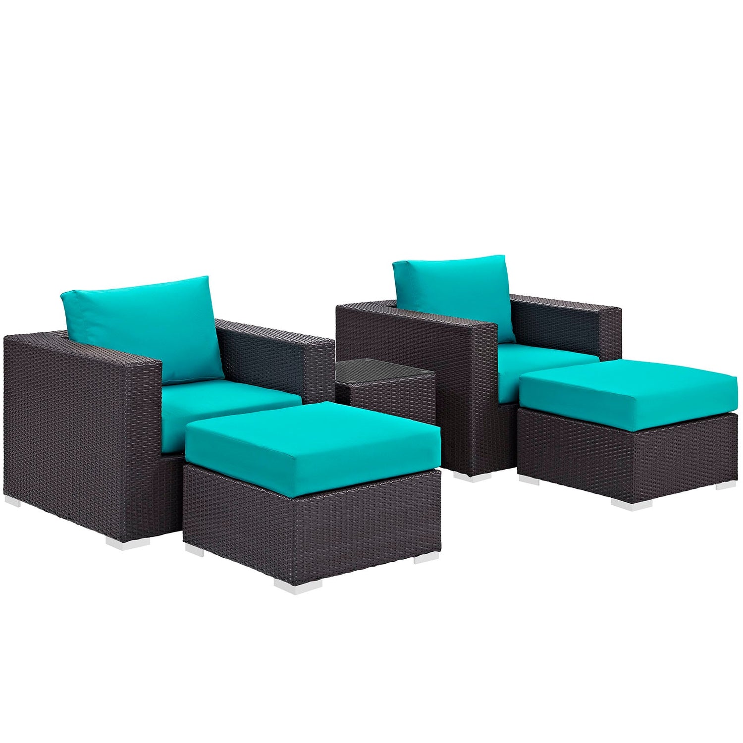 Convene 5 Piece Outdoor Patio Sectional Set by Modway