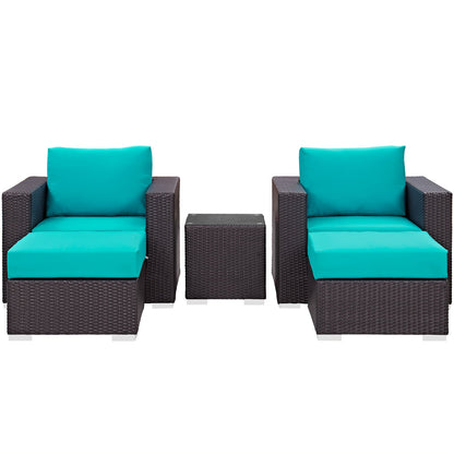 Convene 5 Piece Outdoor Patio Sectional Set by Modway