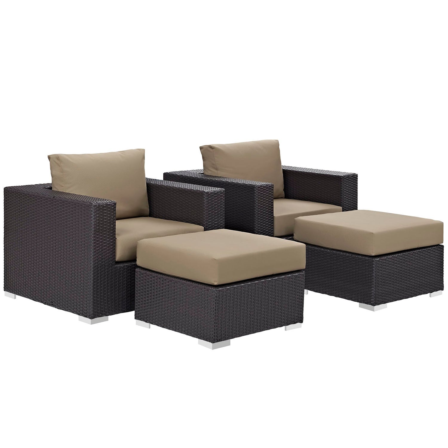 Convene 4 Piece Outdoor Patio Sectional Set by Modway