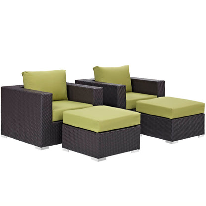 Convene 4 Piece Outdoor Patio Sectional Set by Modway