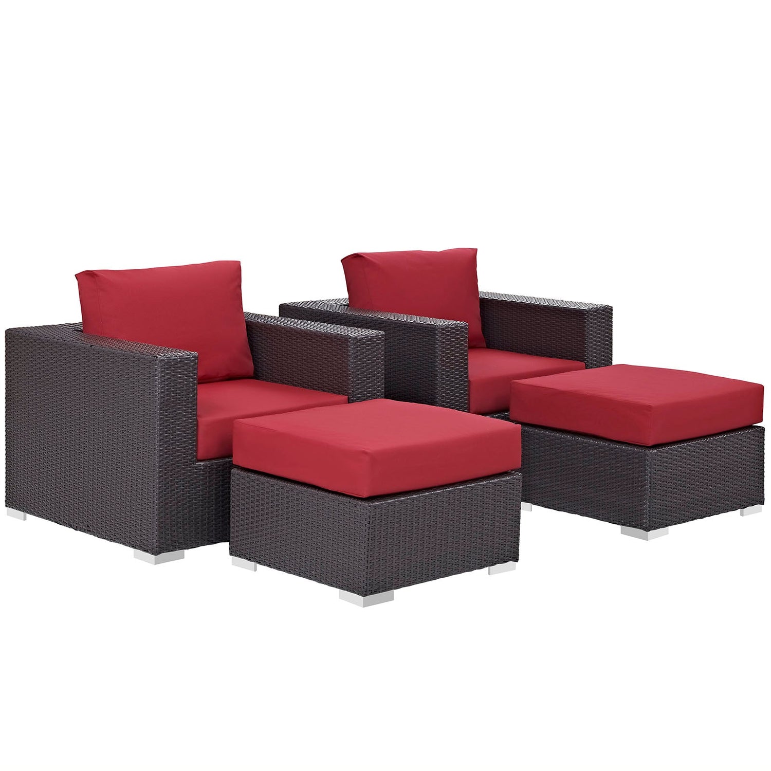 Convene 4 Piece Outdoor Patio Sectional Set by Modway