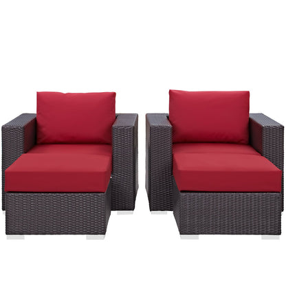 Convene 4 Piece Outdoor Patio Sectional Set by Modway