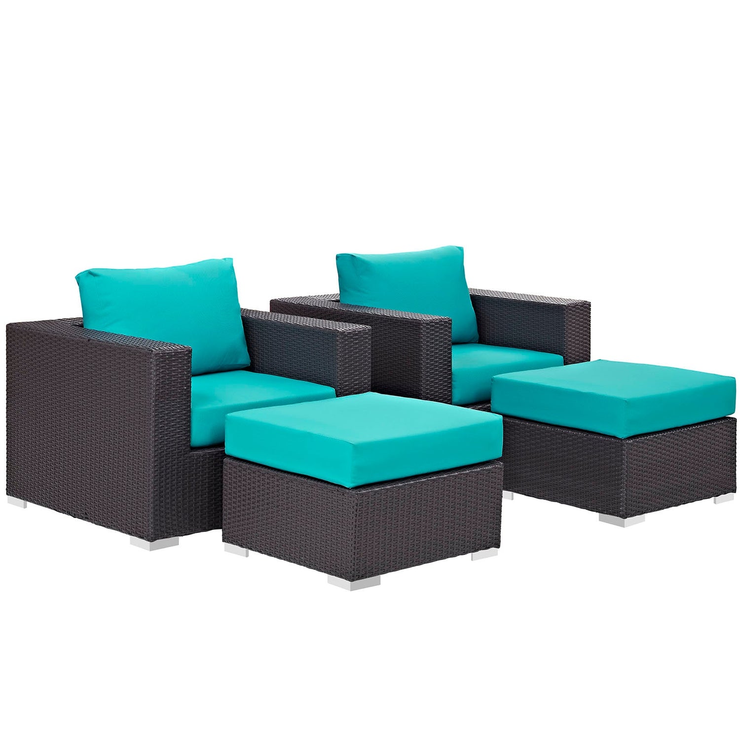 Convene 4 Piece Outdoor Patio Sectional Set by Modway