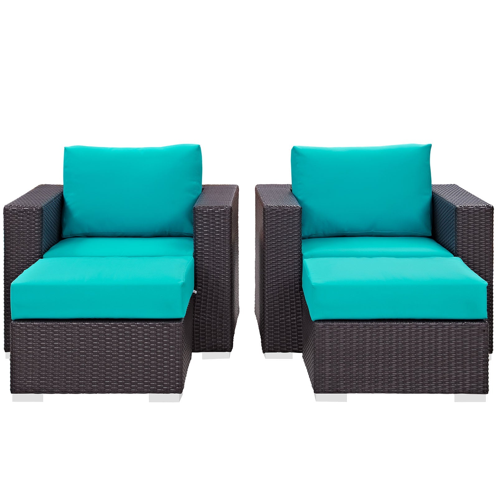 Convene 4 Piece Outdoor Patio Sectional Set by Modway